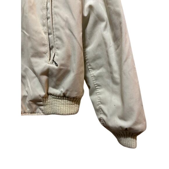 VINTAGE Original Varsity by Catalina Lined Bomber Full Zip Beige Jacket; Size 40 - Picture 2 of 10